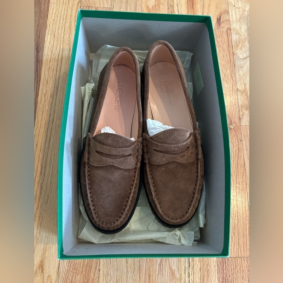 Jcrew Brown Suede Loafers- New in box - Picture 2 of 4